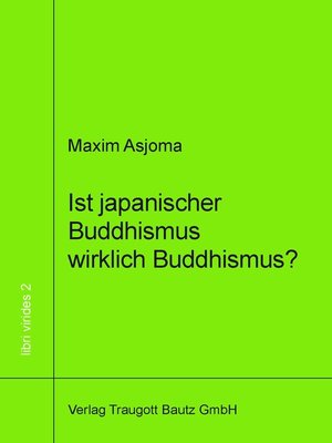 cover image of Ist japanischer Buddhismus wirklich Buddhismus?
